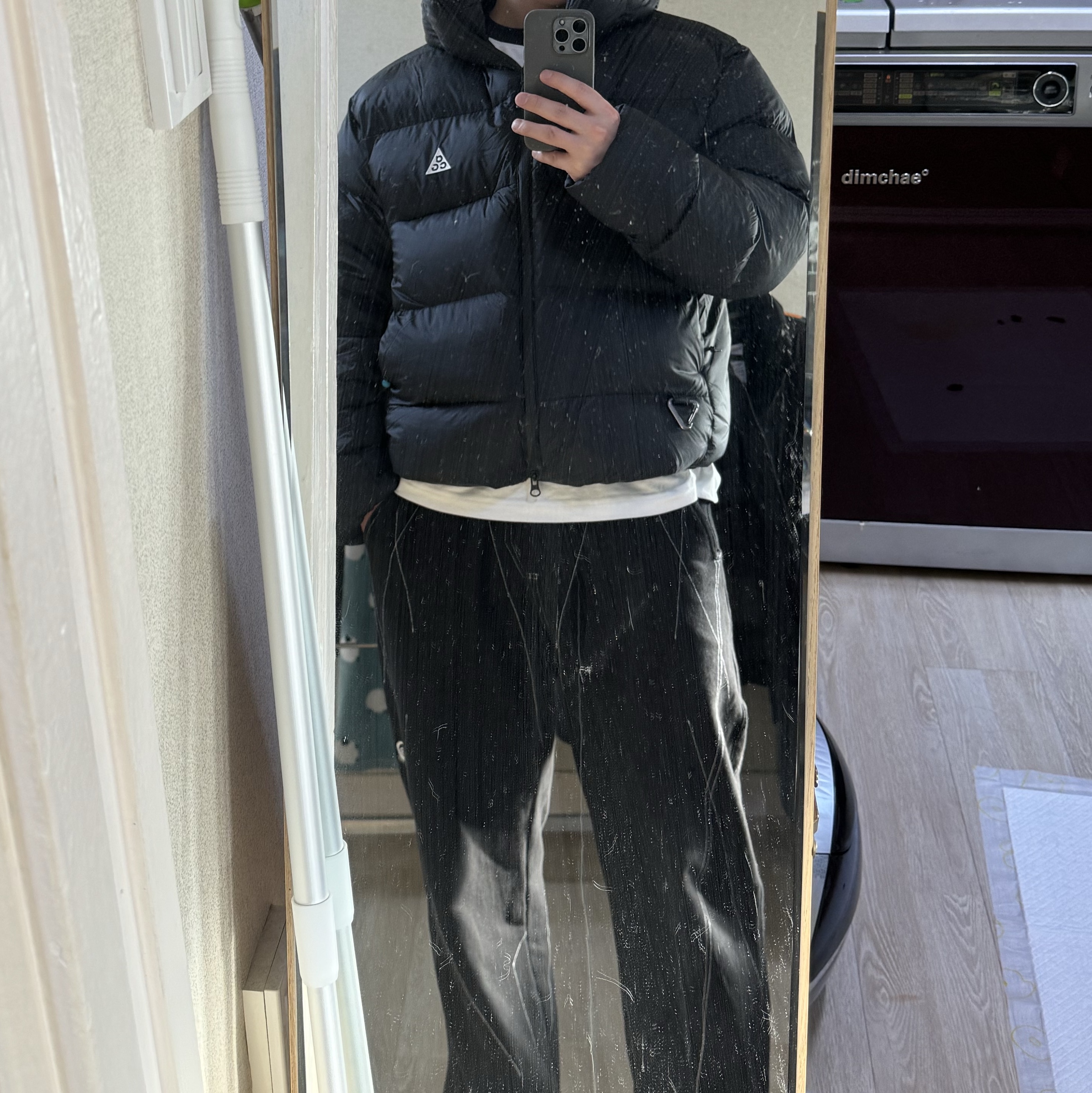 Nike ACG Therma-Fit ADV Lunar Lake Loose Hooded Jacket Black Summit White - Asia 착용 스타일 - 2