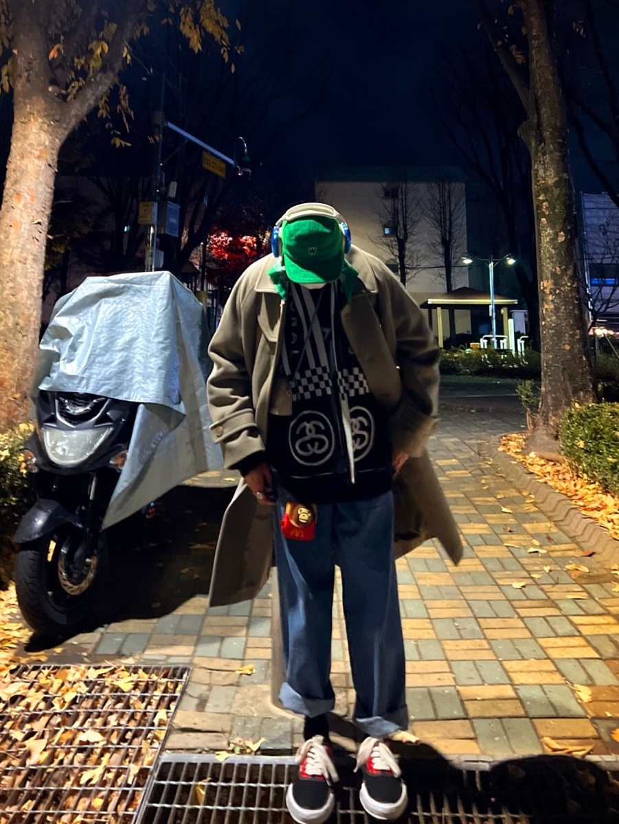 Undermycar Legion.02 Balmacaan Oversized Wool Coat Beige, Timex x MM6 Maison Margiela Ring Digital Watch Stainless Steel 착용 스타일 - 3