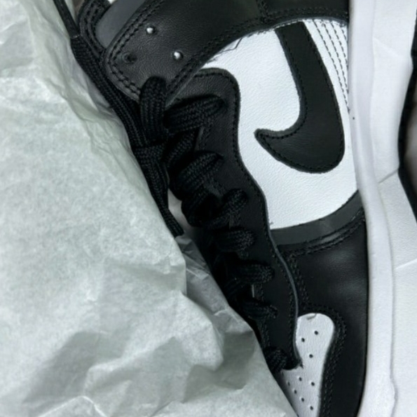 (W) Nike Dunk High Up Black and White 착용 스타일
