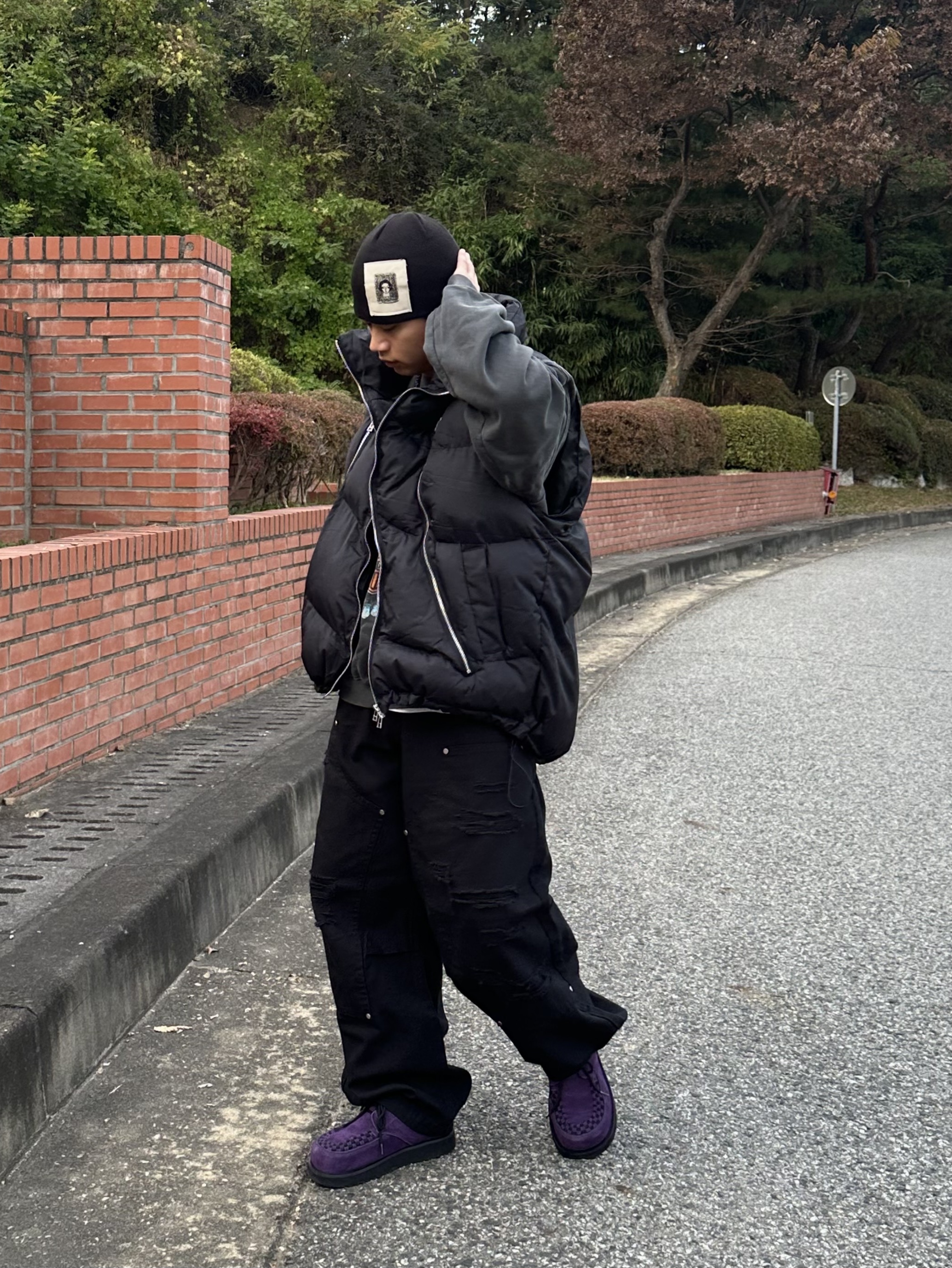 Romantic Move Bowie Winter Shoes SU Purple 착용 스타일 - 4