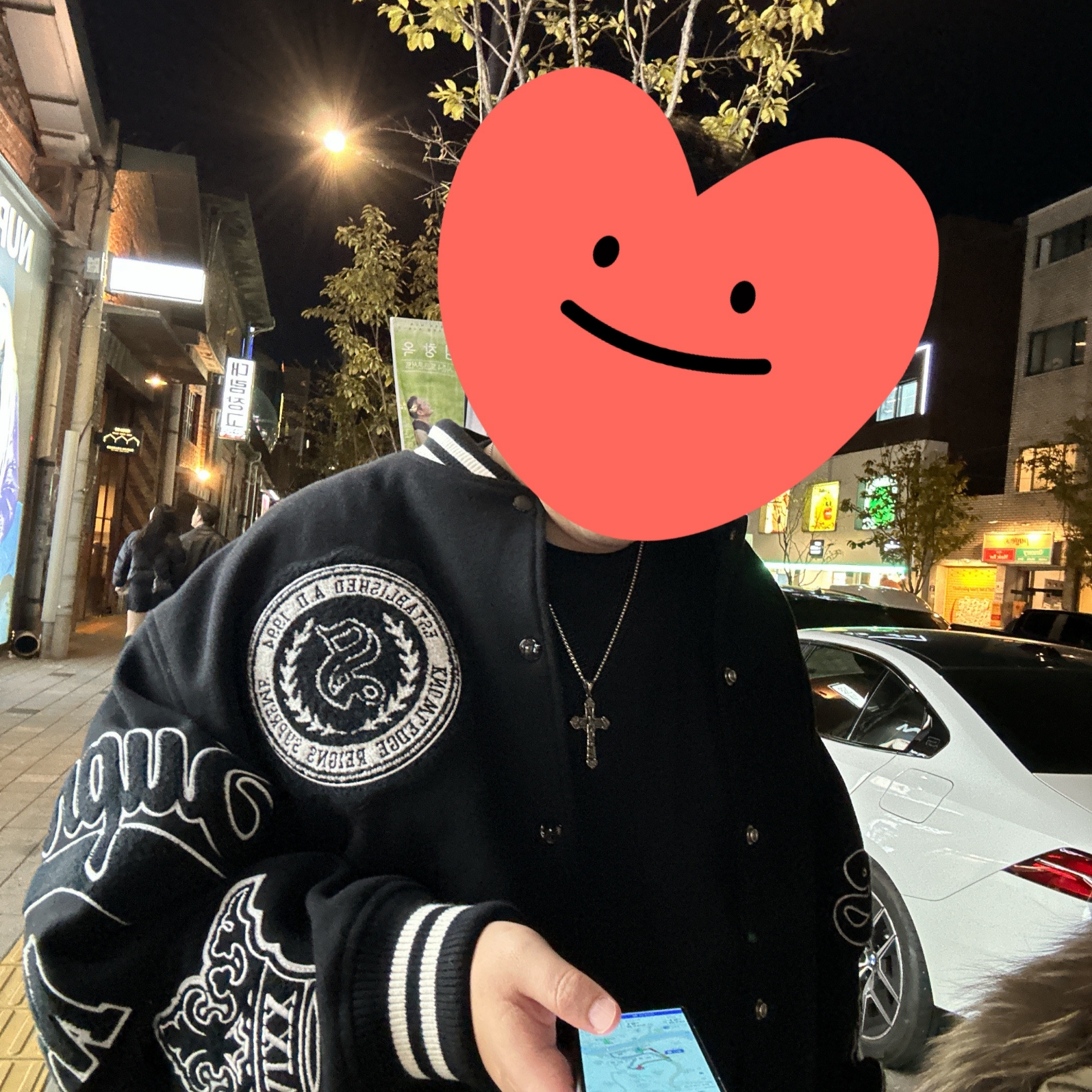 Supreme Veritas Varsity Jacket Black - 24FW 착용 스타일