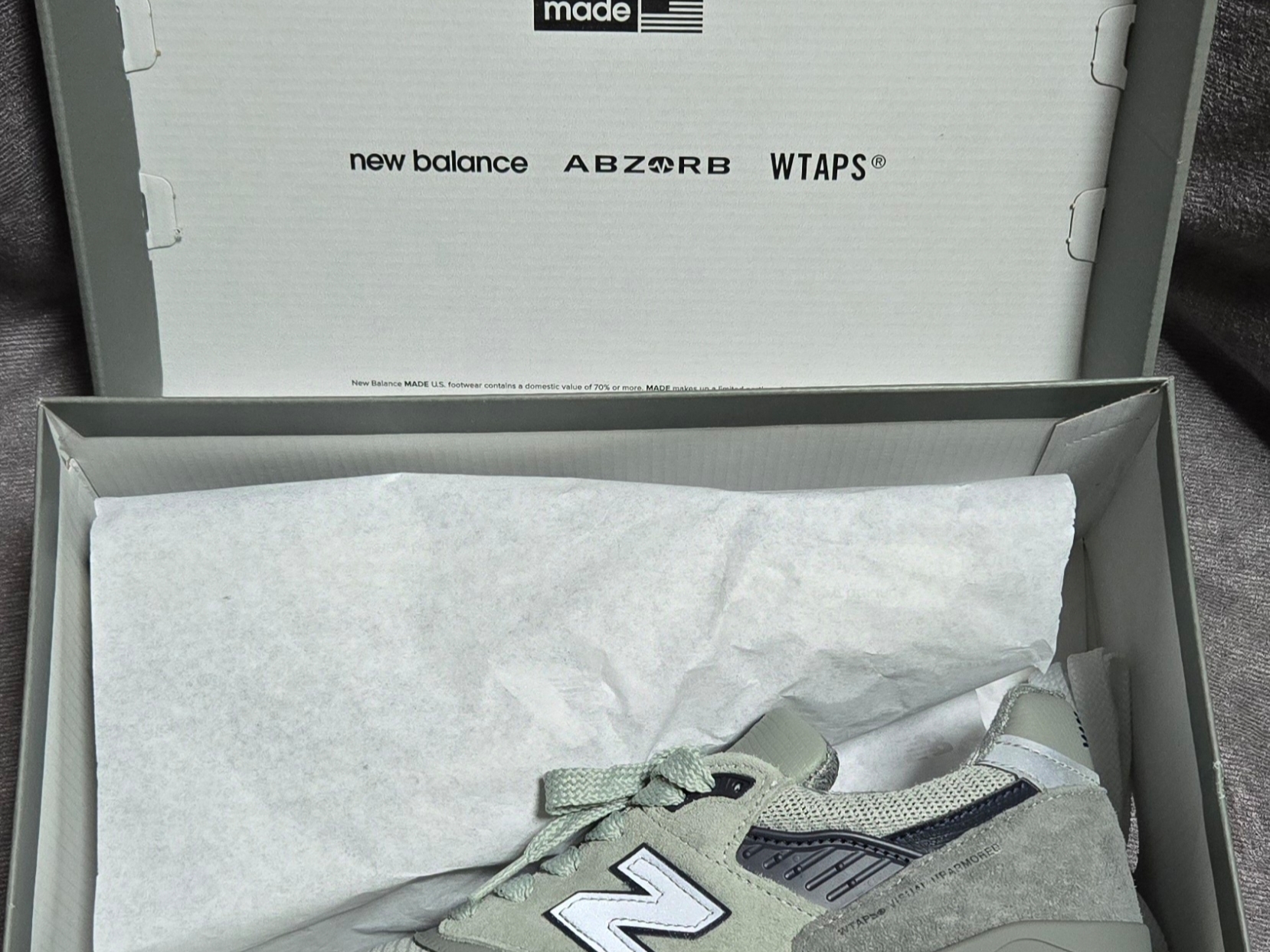 New Balance x WTAPS 998 Made in USA Gray 착용 스타일 - 4