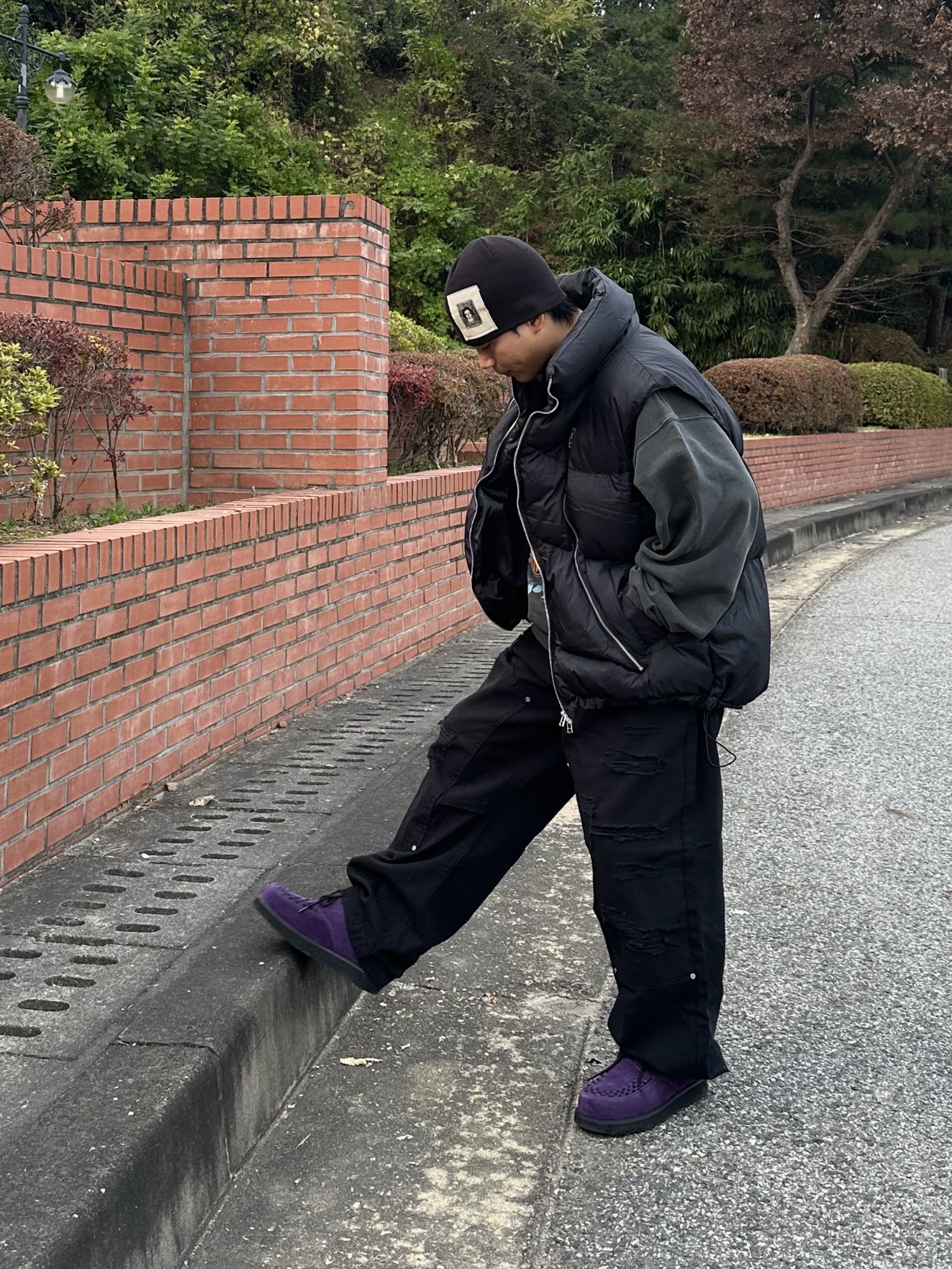 Romantic Move Bowie Winter Shoes SU Purple 착용 스타일 - 1