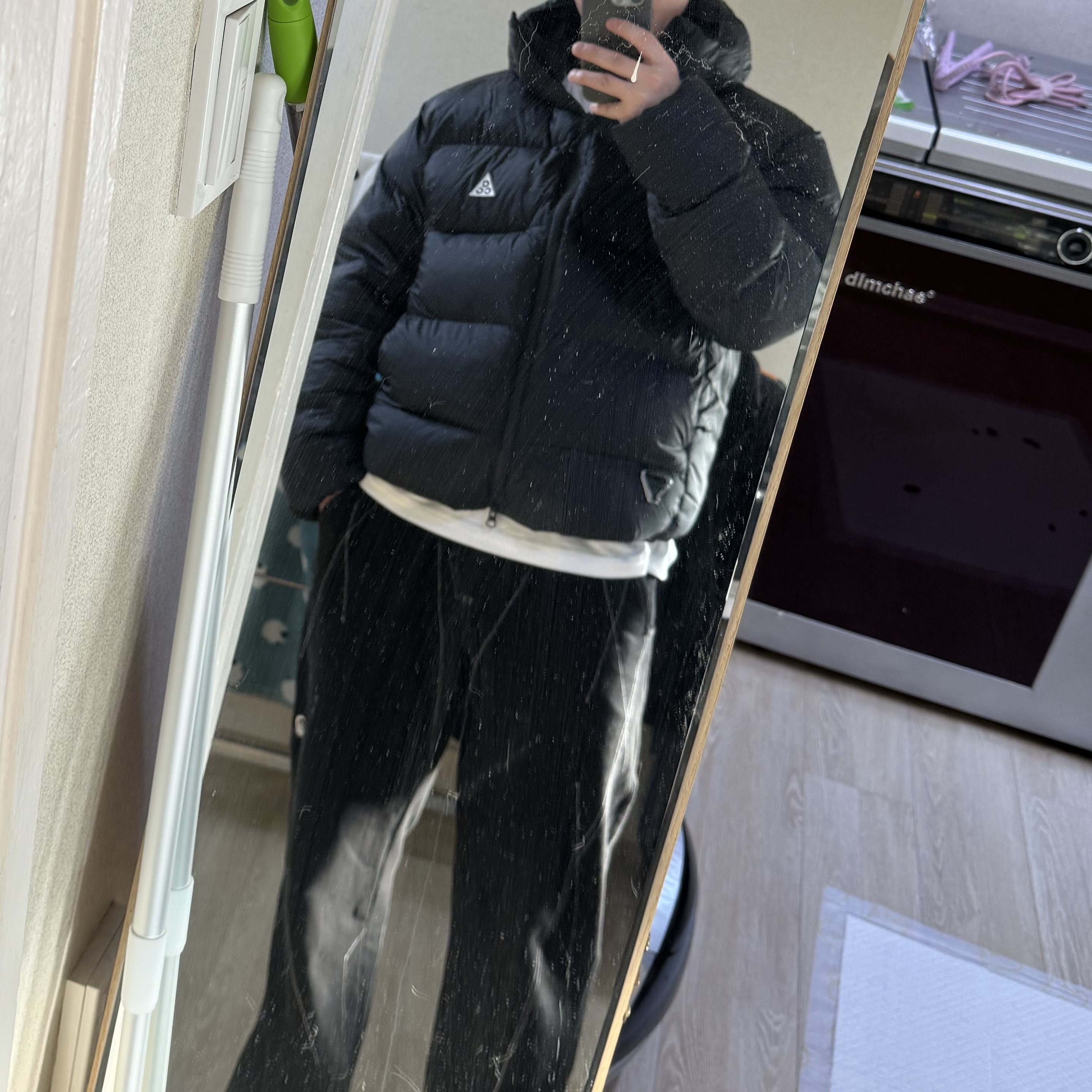 Nike ACG Therma-Fit ADV Lunar Lake Loose Hooded Jacket Black Summit White - Asia 착용 스타일 - 1