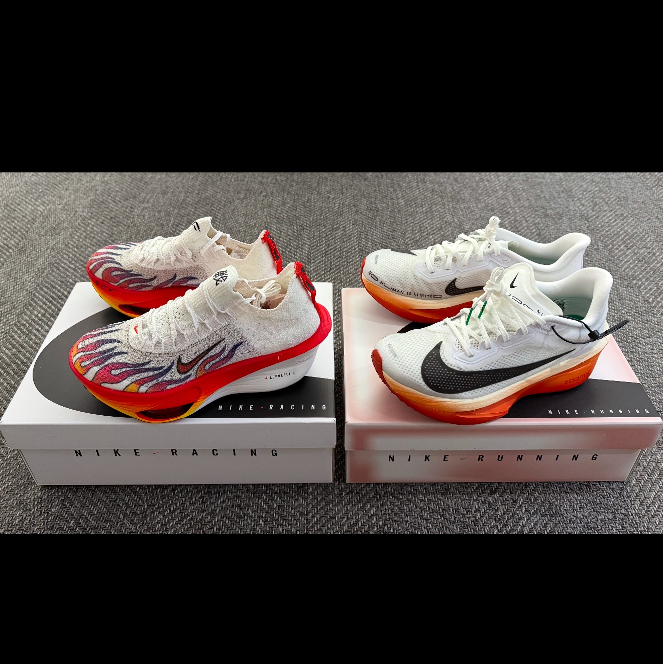 Nike Zoom Fly 6 Eliud Kipchoge, Nike Air Zoom Alphafly Next% 3 PRM White Habanero Red 착용 스타일