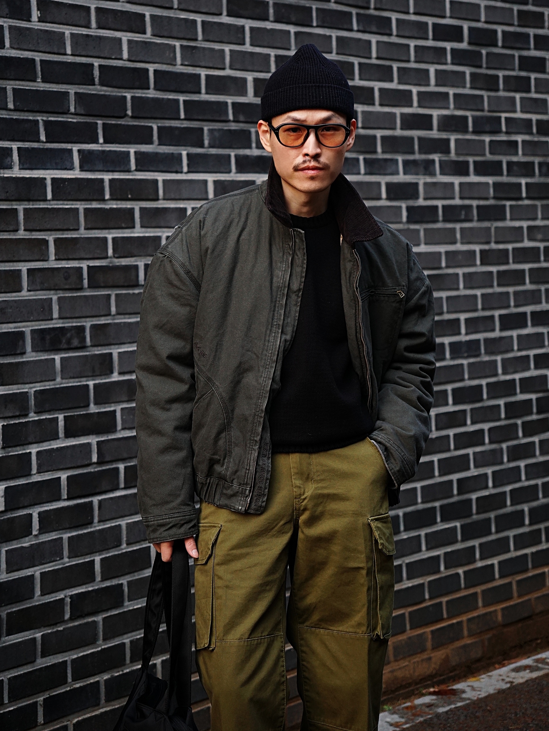 Wildthings Vintage Work Jacket Graphite 착용 스타일 - 1
