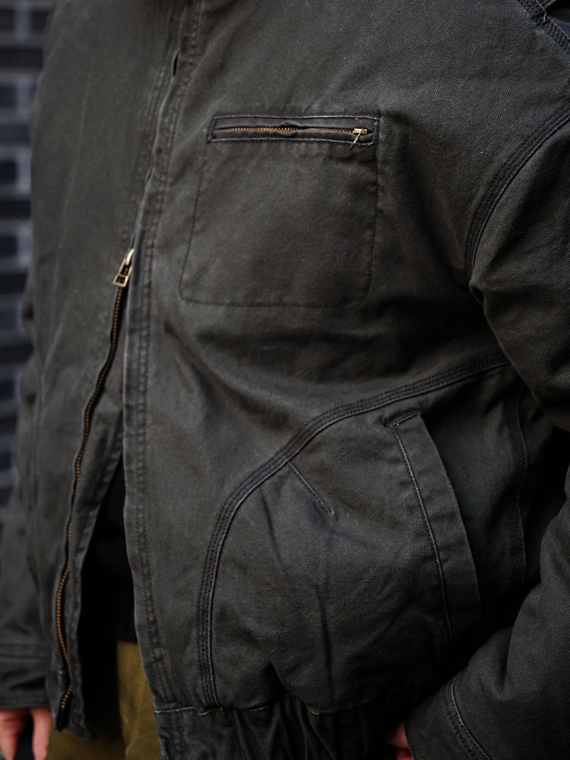 Wildthings Vintage Work Jacket Graphite 착용 스타일 - 7