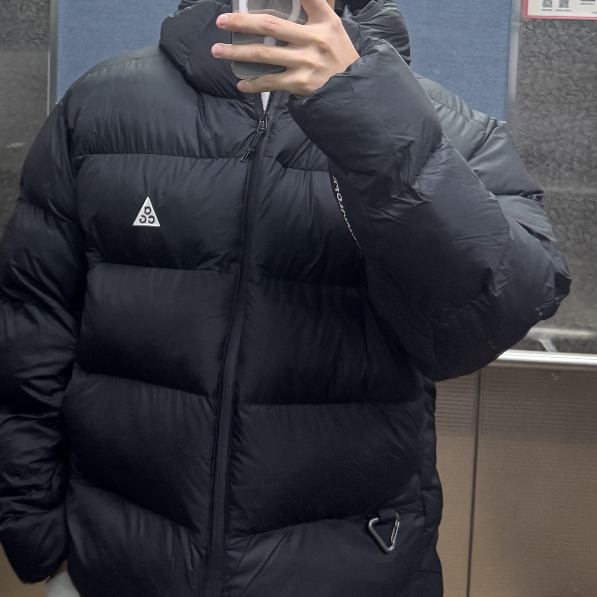 Nike ACG Therma-Fit ADV Lunar Lake Loose Hooded Jacket Black Summit White - Asia 착용 스타일