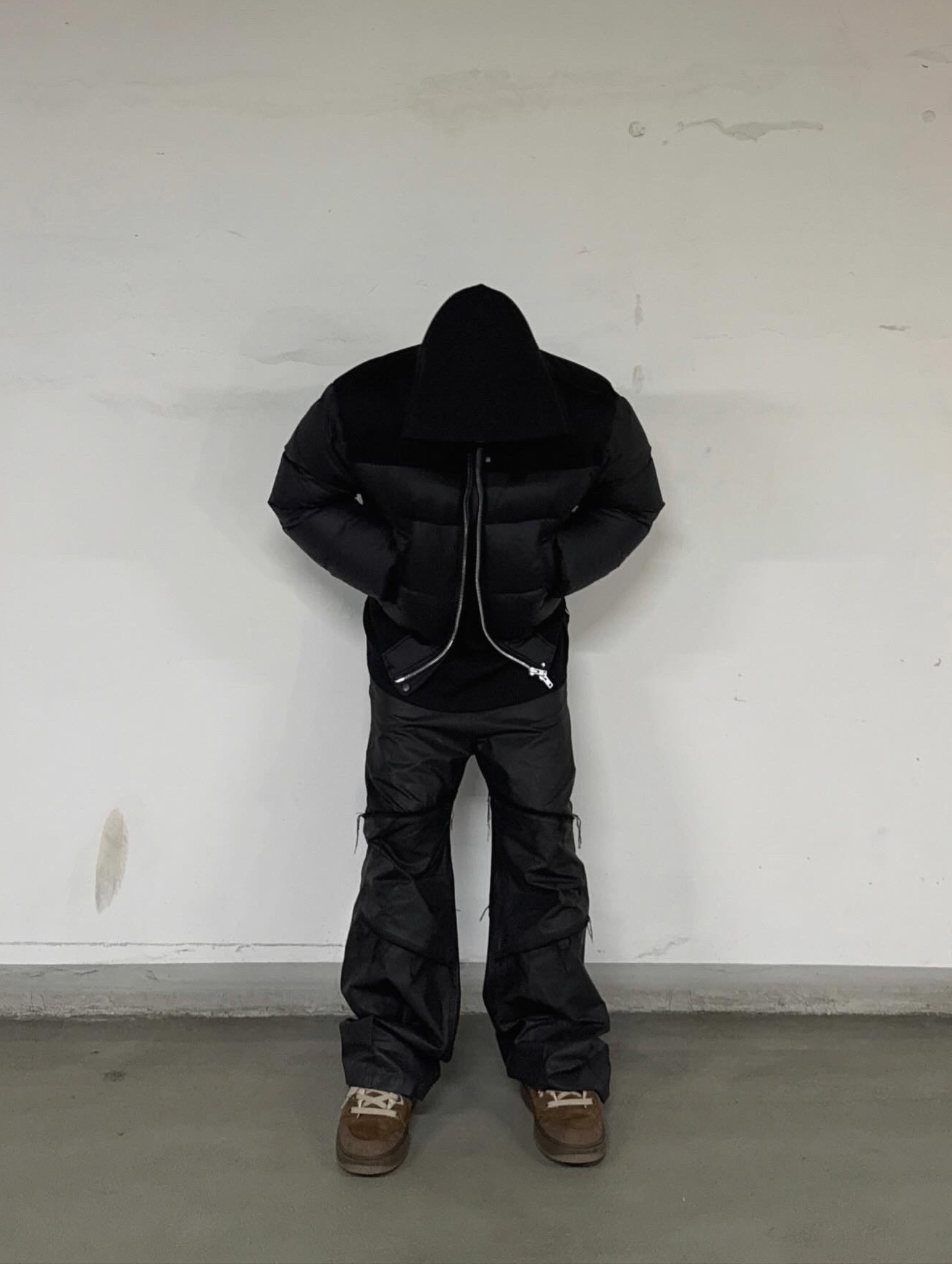 Haleine Cropped Duck Down Bomber Jacket Black (VJ419) 착용 스타일