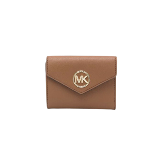 Michael Kors Carmen Medium Saffiano Leather Tri-Fold Envelope Wallet Luggage