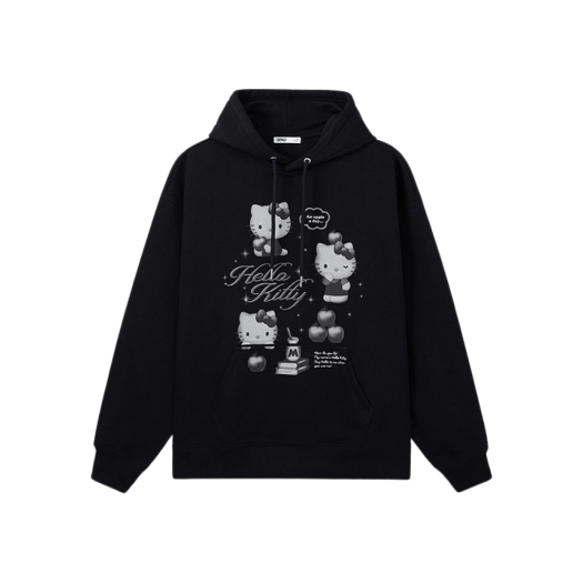 W) 스파오 x 헬로 키티 숏 패딩 블랙 | Spao | KREAM
