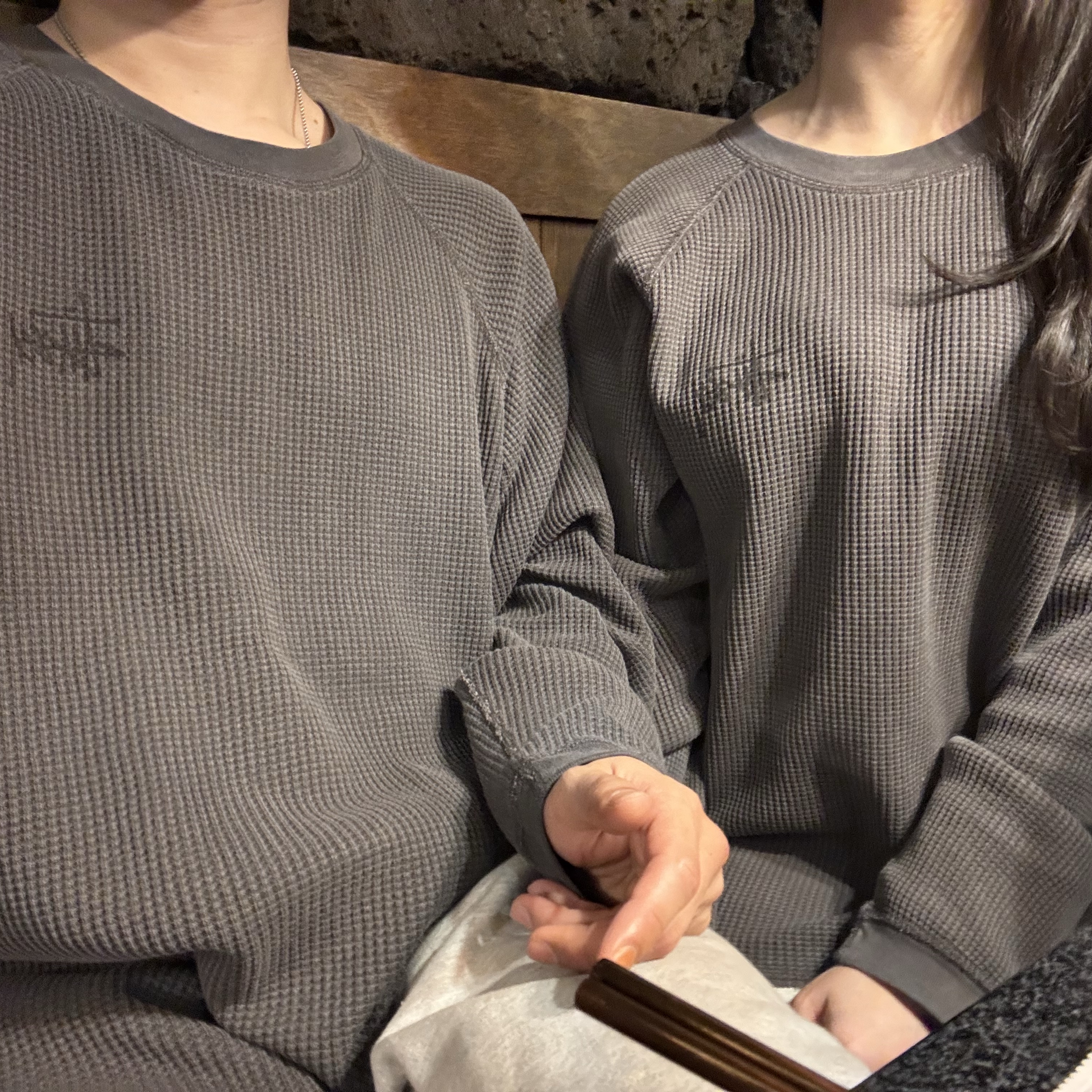Stussy Raglan Thermal LS Crew Washed Black 착용 스타일