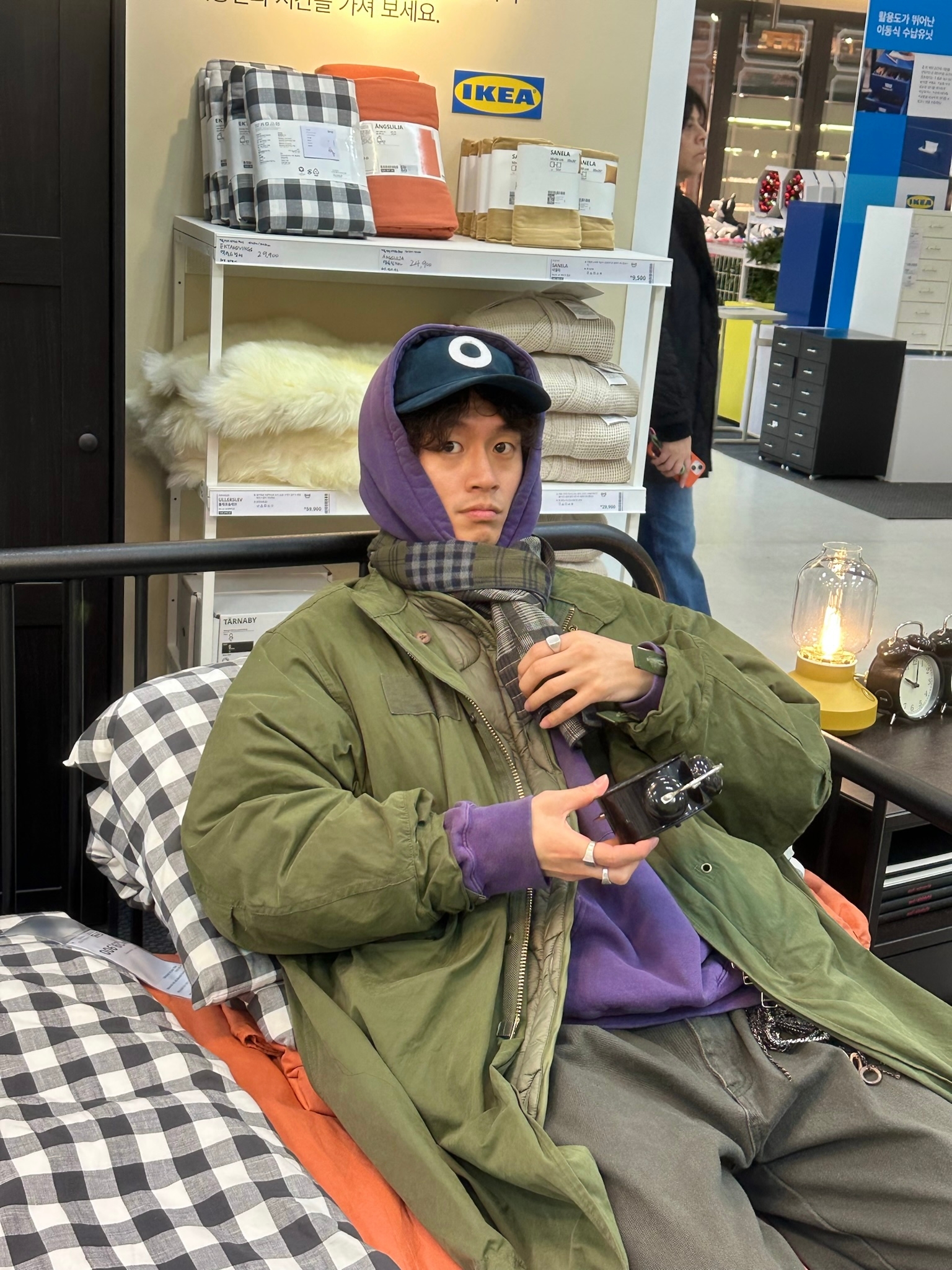Supreme Overdyed S Logo Hooded Sweatshirt Purple - 23SS, Quarqor #3102 Ring 착용 스타일 - 2