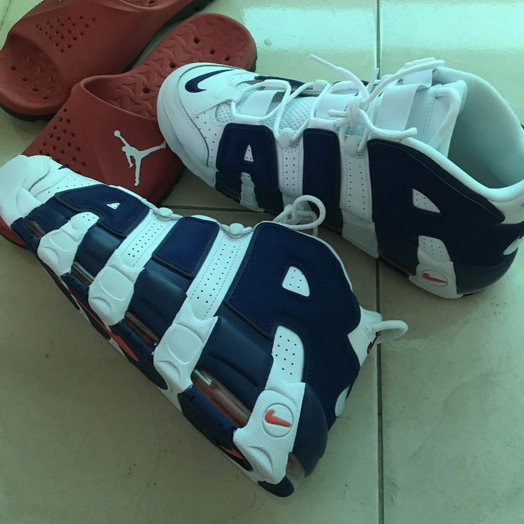 Nike Air More Uptempo Knicks 착용 스타일