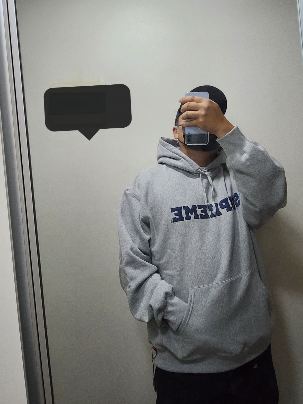 Supreme Collegiate Hooded Sweatshirt Heather Grey - 24SS, Nike ACG Smith Summit Cargo Pants Black Anthracite - Asia 착용 스타일
