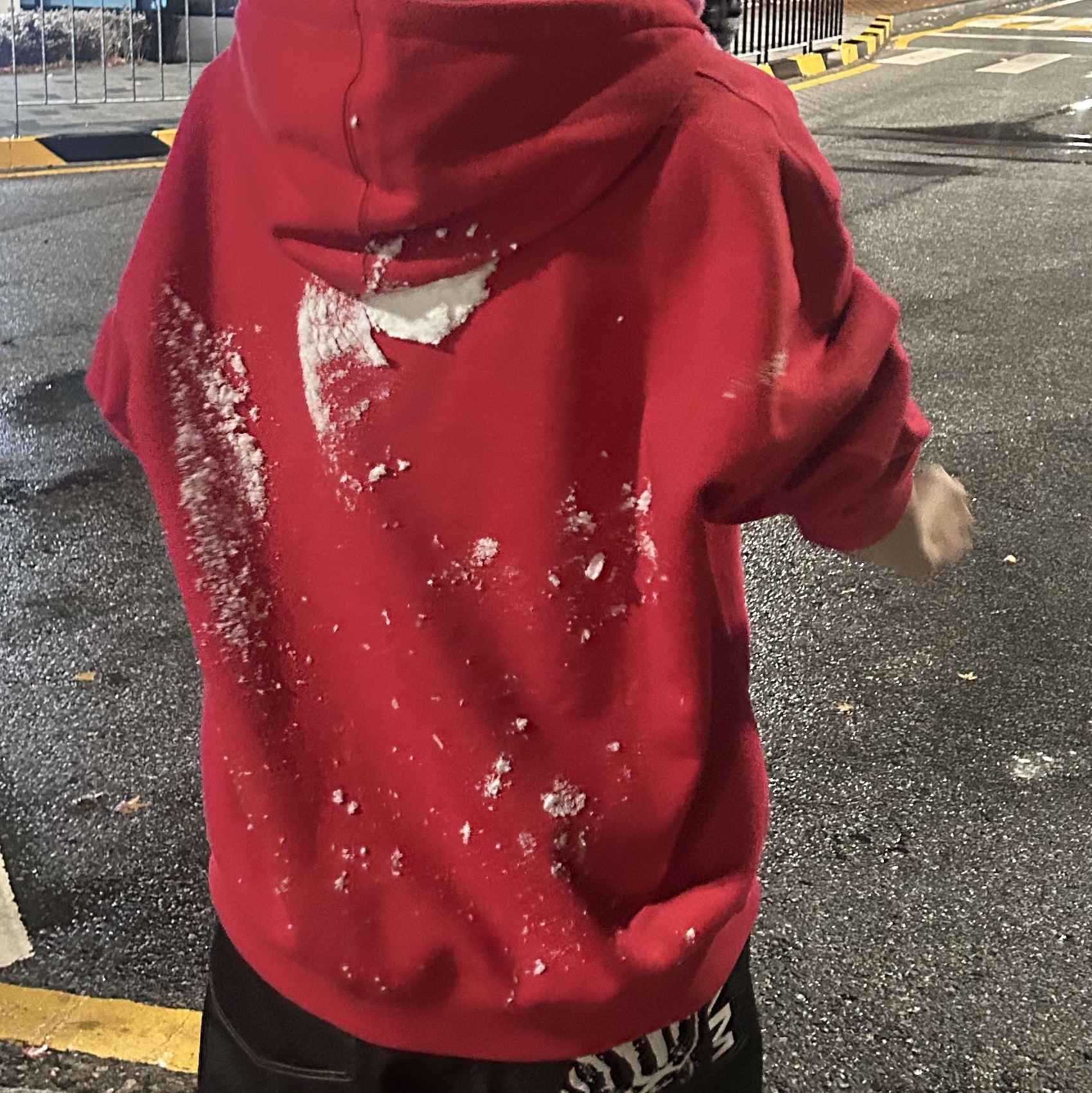 Supreme x Champion Zip Up Hooded Sweatshirt Red - 24SS 착용 스타일 - 2