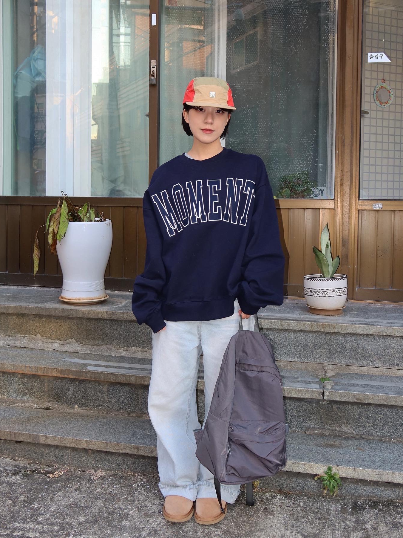 (W) UGG Classic Mini II Boots Chestnut 착용 스타일