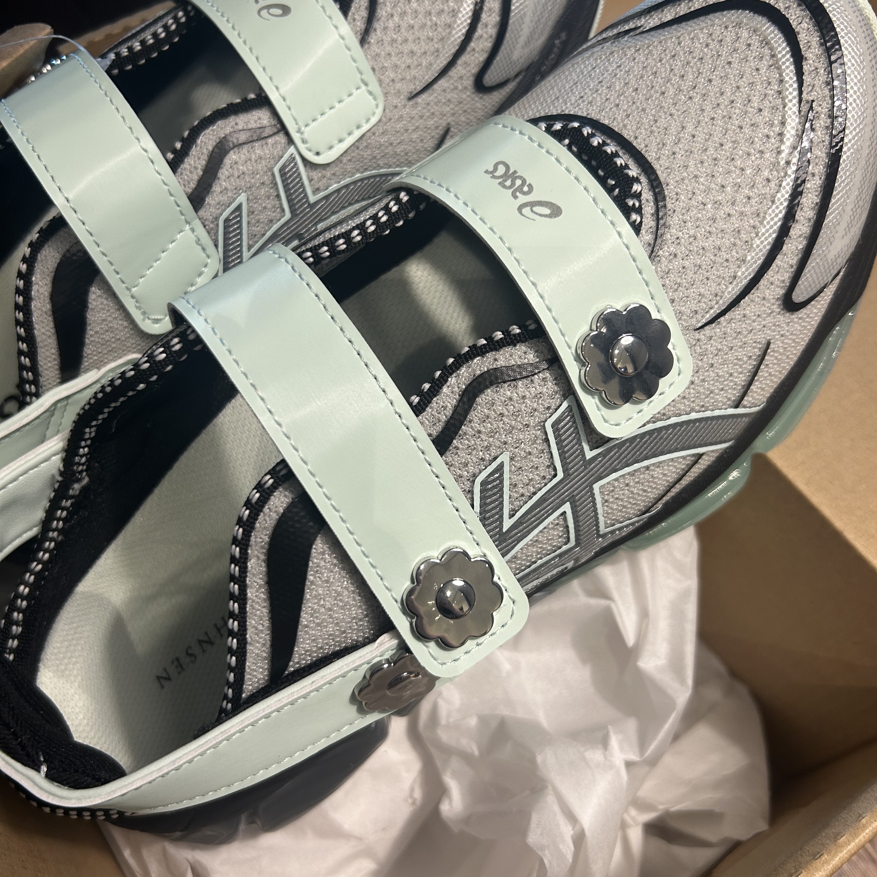 Asics x Cecilie Bahnsen Gel-Quantum 360 VIII Silver Mint 착용 스타일 - 1