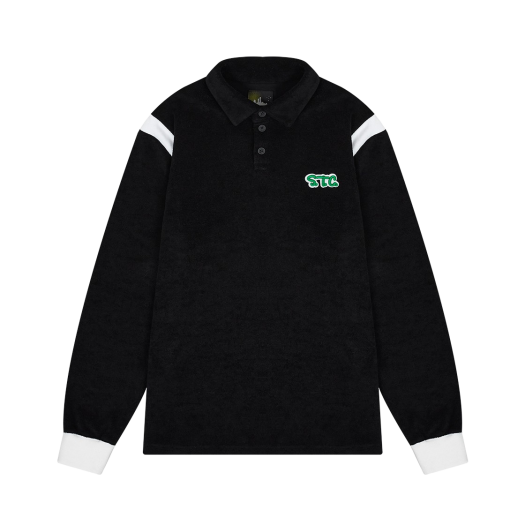 saf00397 Safarispot  S.T.C Spot Terry Pique L/S Black