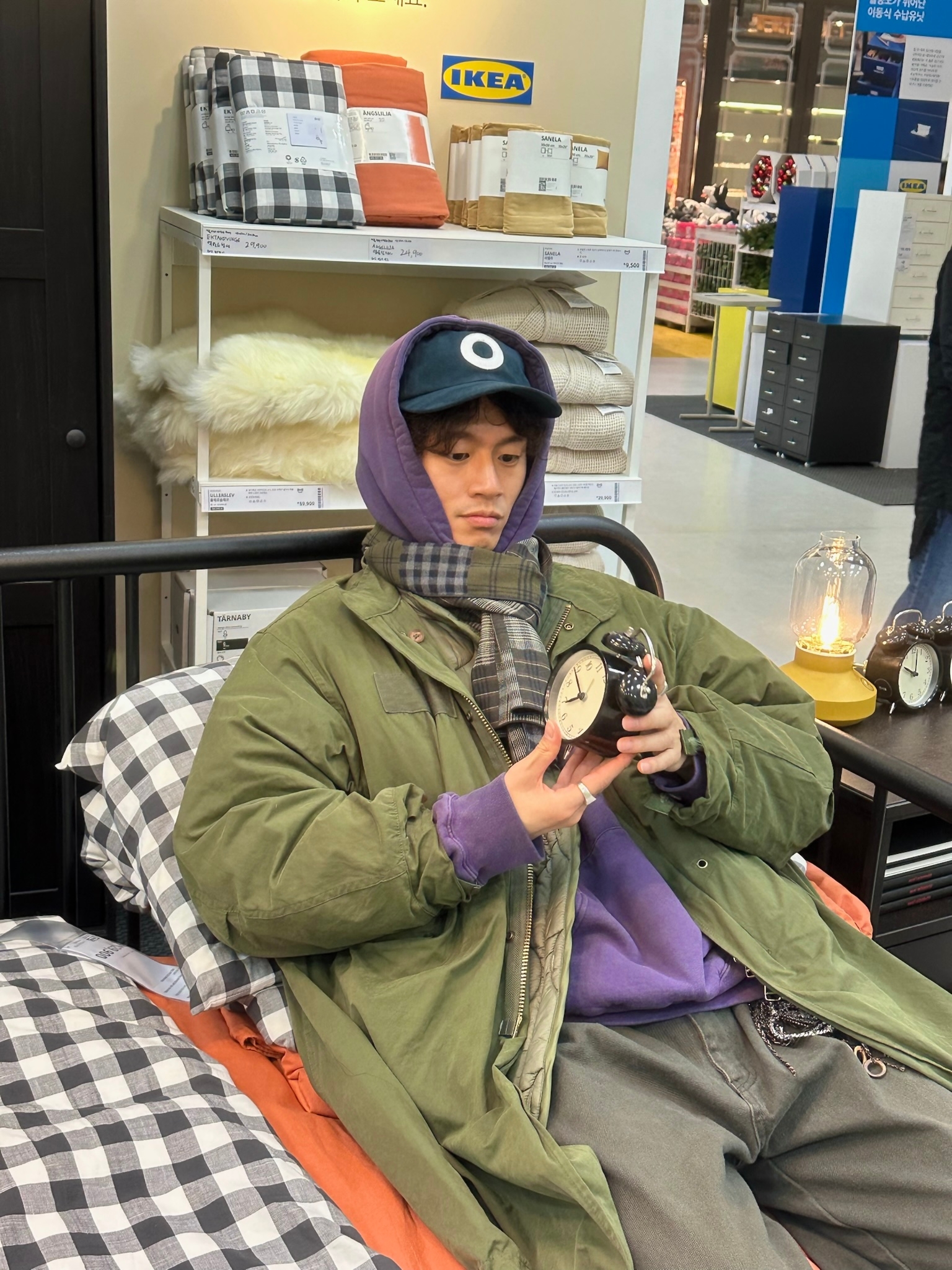 Supreme Overdyed S Logo Hooded Sweatshirt Purple - 23SS, Quarqor #3102 Ring 착용 스타일 - 1