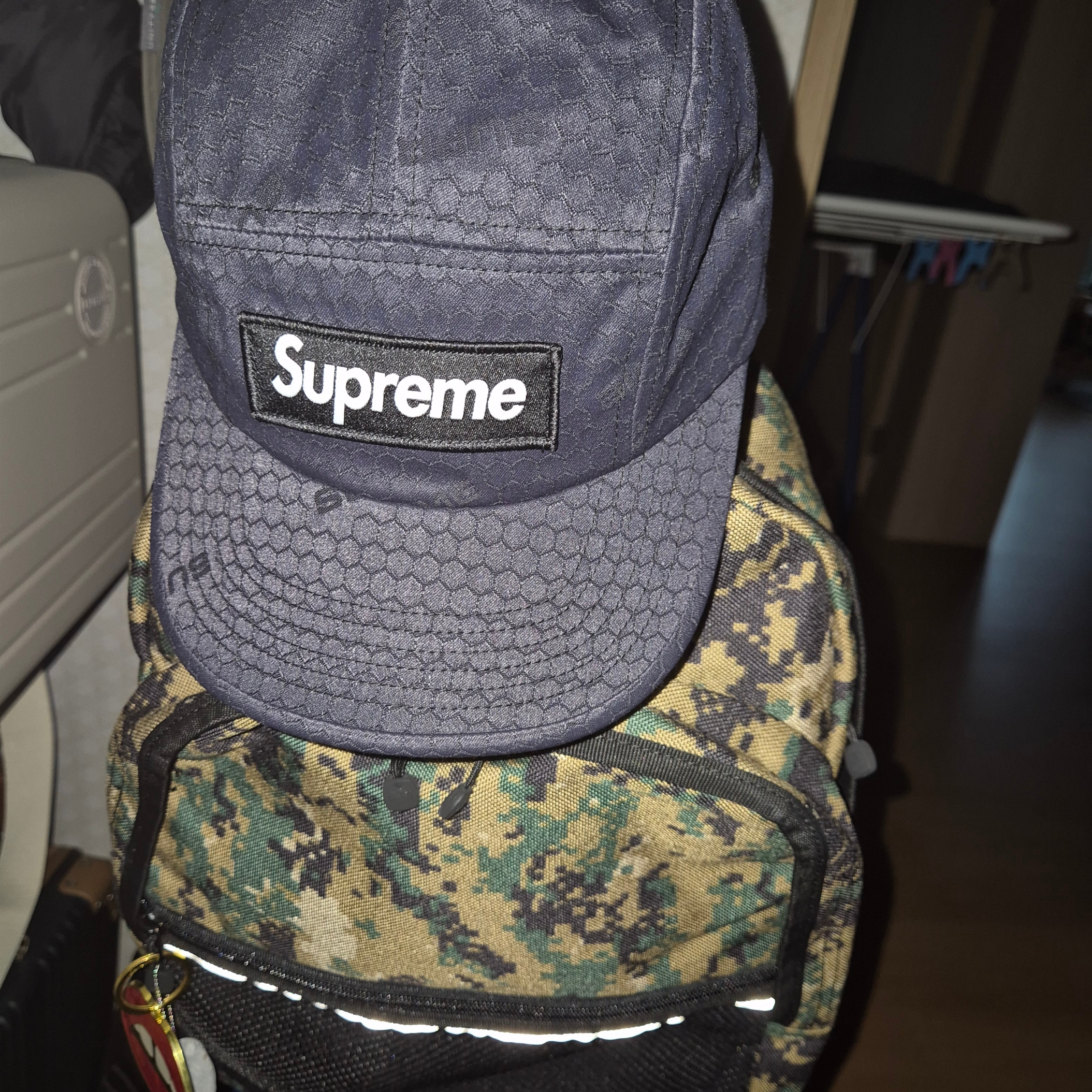 Supreme Cordura Ripstop Camp Cap Black - 24FW 착용 스타일