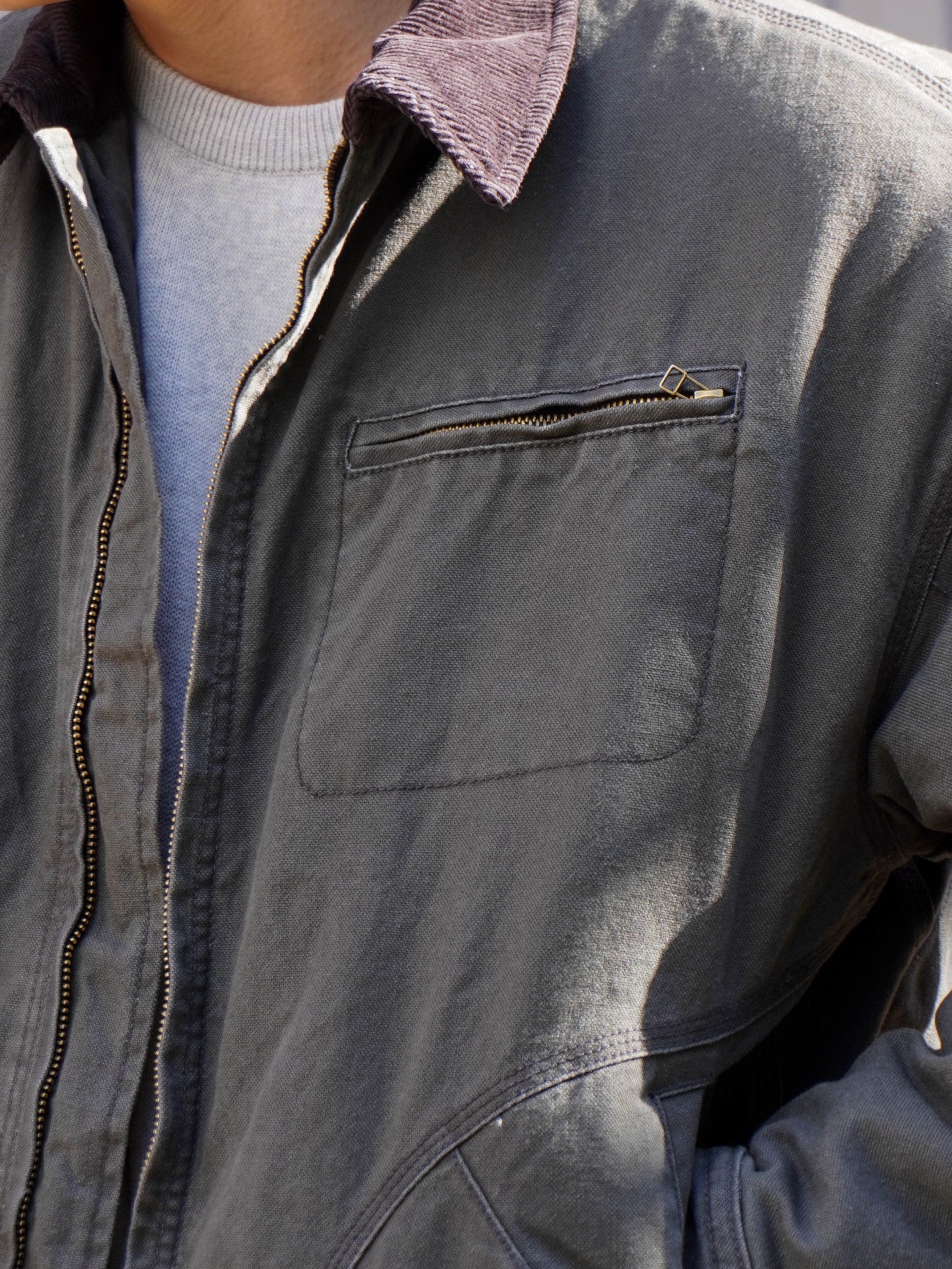 Wildthings Vintage Work Jacket Graphite 착용 스타일 - 7