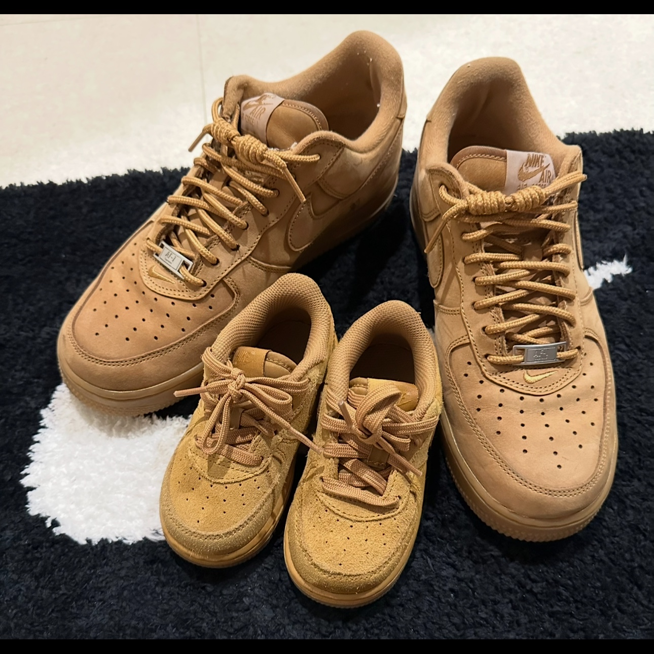 Nike x Supreme Air Force 1 Low Flax, (TD) Nike Force 1 Low Wheat 착용 스타일 - 1