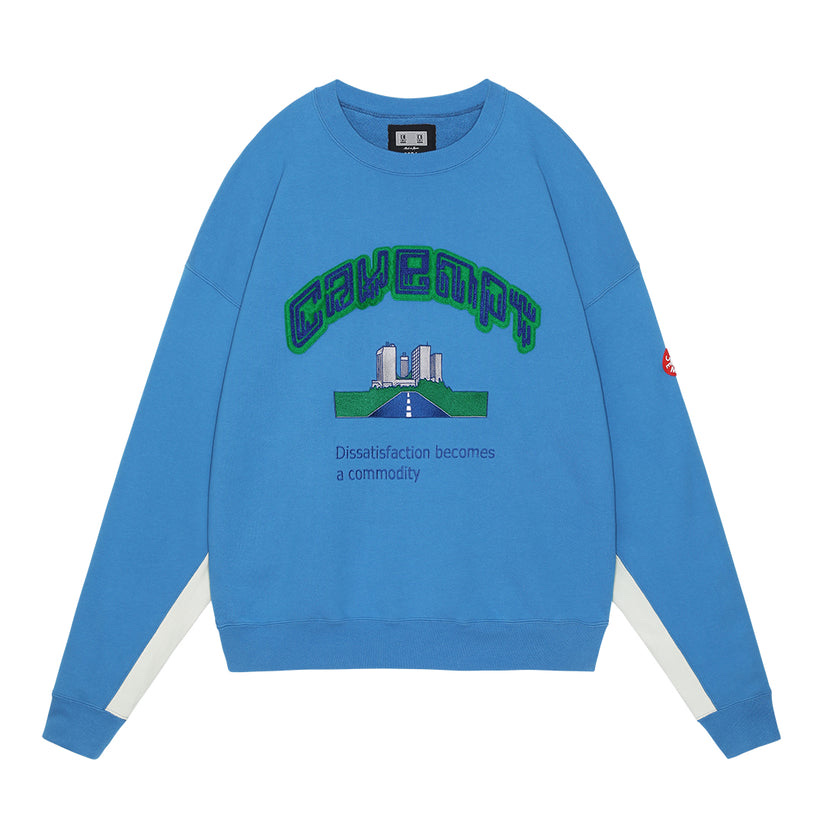 Cav Empt Dissatisfaction Crew Neck Cords Blue - 24SS 착용 스타일 - 2