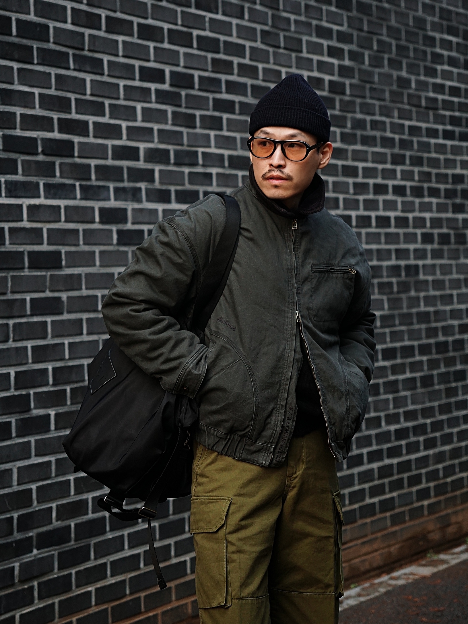 Wildthings Vintage Work Jacket Graphite 착용 스타일 - 2
