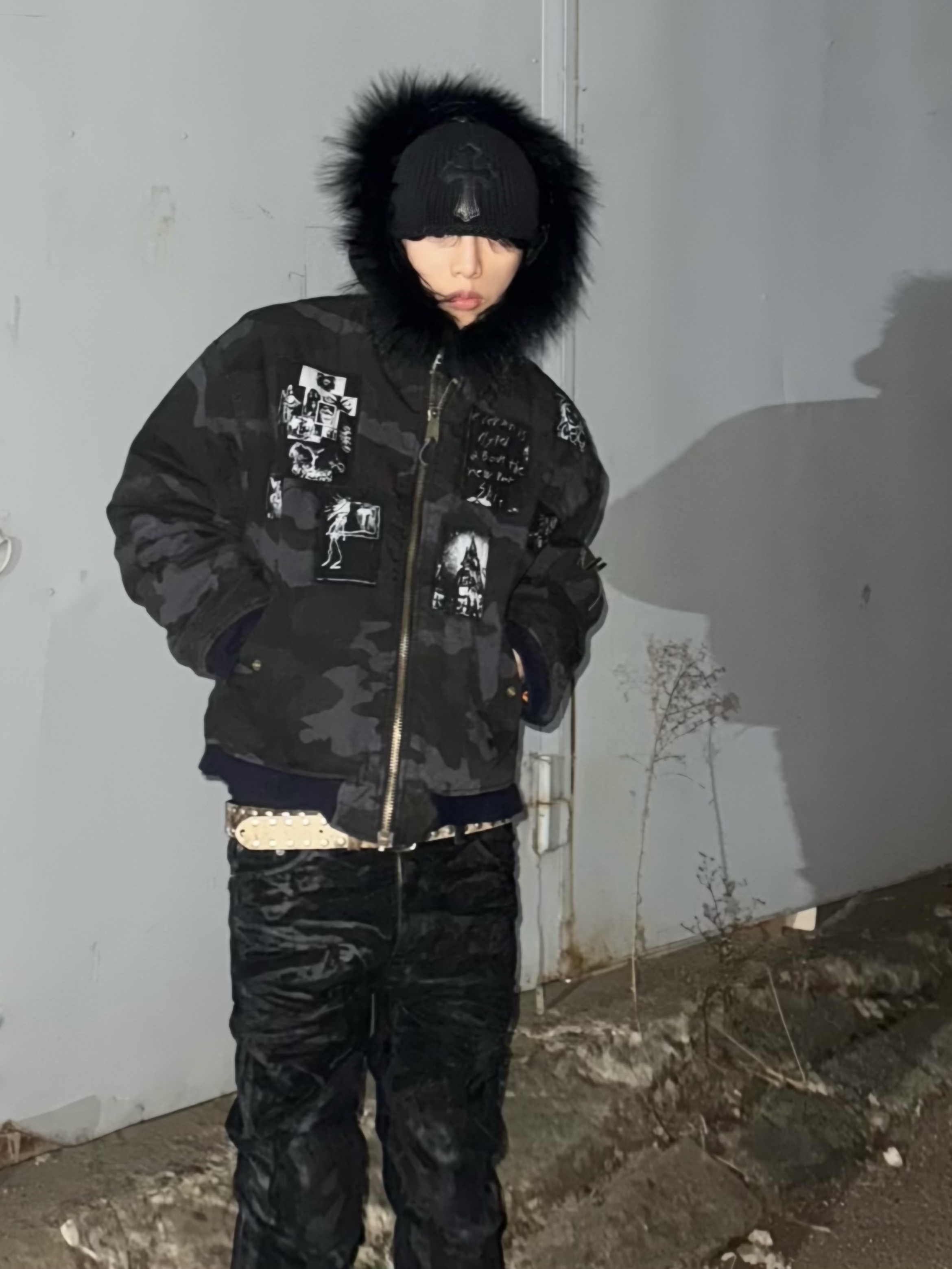 Undermycar Glacial Velvetin Flared Jeans Black - 24FW, Balenciaga Skiwear Alaska Nylon Low Boot Black 착용 스타일 - 2
