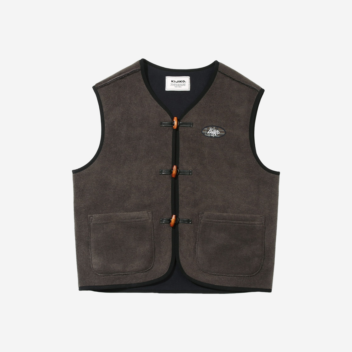 키지코 플리스 더플 베스트 애쉬 브라운(KIJIKO Fleece Duffel Vest Ash Brown) - 1