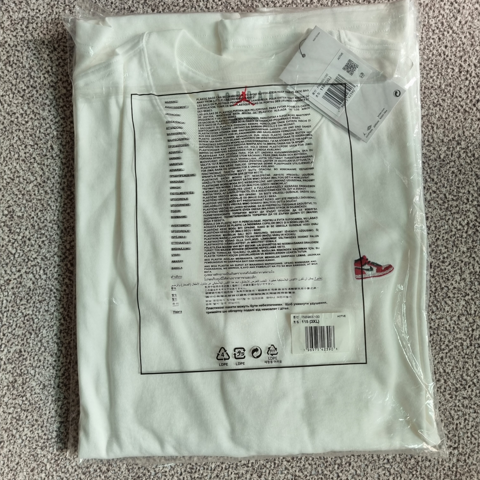 Jordan Brand T-Shirt White - Asia 착용 스타일