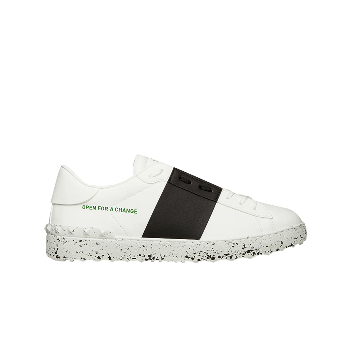XY2S0830PUDA01 Valentino Calfskin Open Leather Sneakers White Black