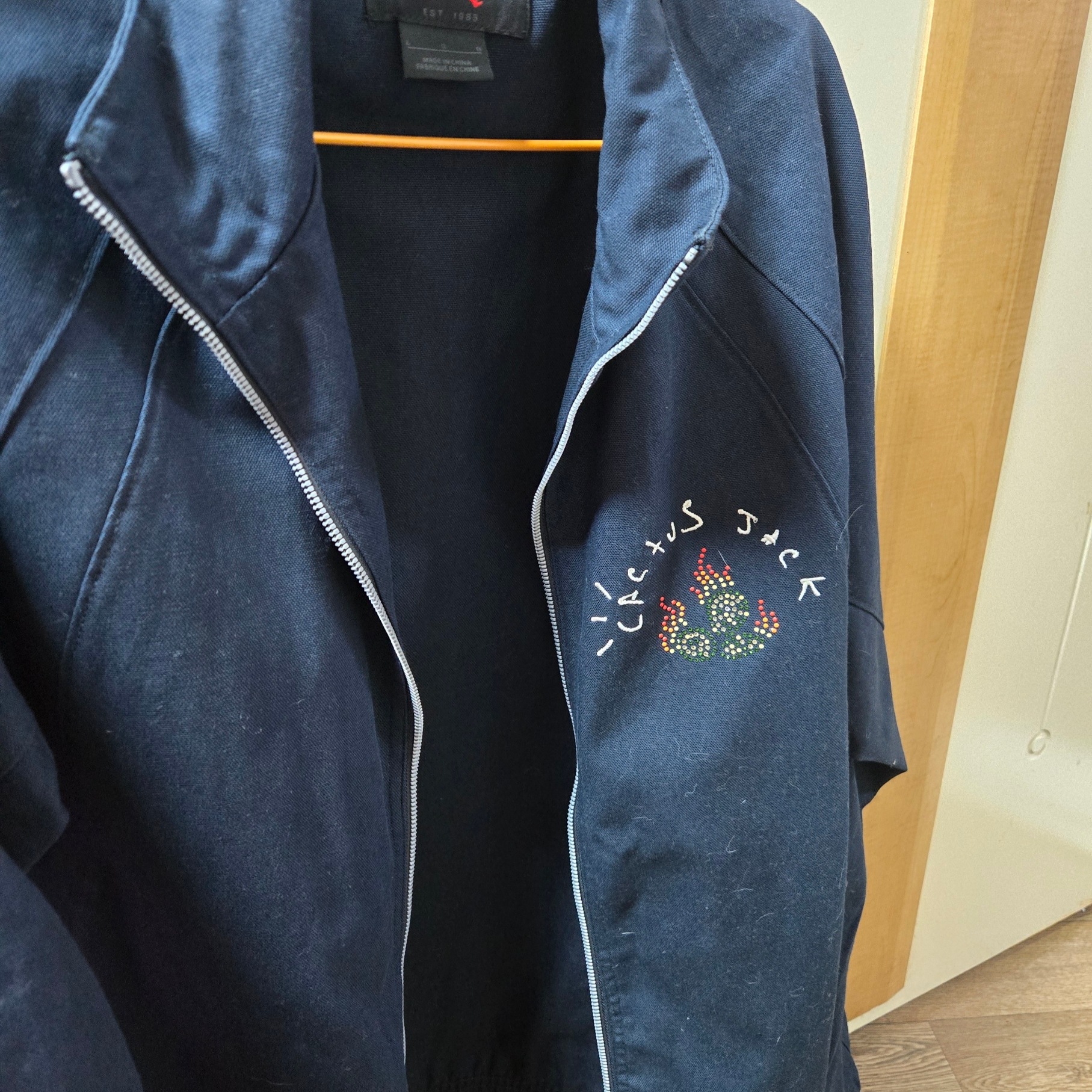 Jordan x Travis Scott Woven Jacket Black - Asia 착용 스타일