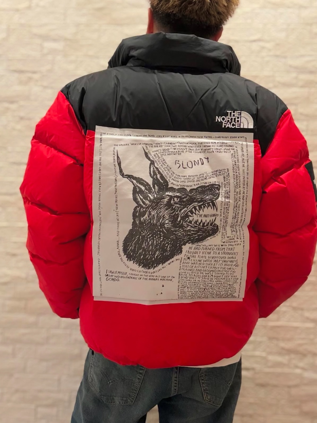 Supreme x The North Face Nuptse Jacket Red - 24FW 착용 스타일 - 1