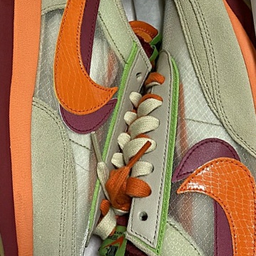 Nike x Sacai x Clot LDWaffle Orange Blaze 착용 스타일