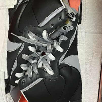 Nike x Sacai Blazer Mid Black Grey 착용 스타일