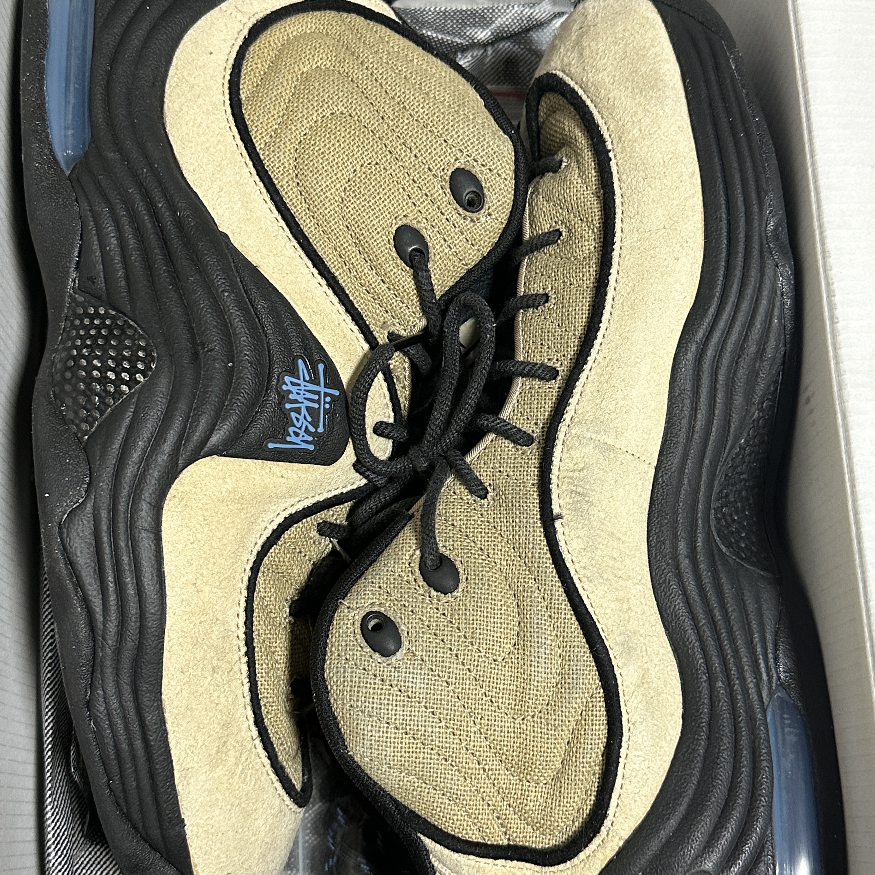 Nike x Stussy Air Penny II Rattan and Limestone 착용 스타일
