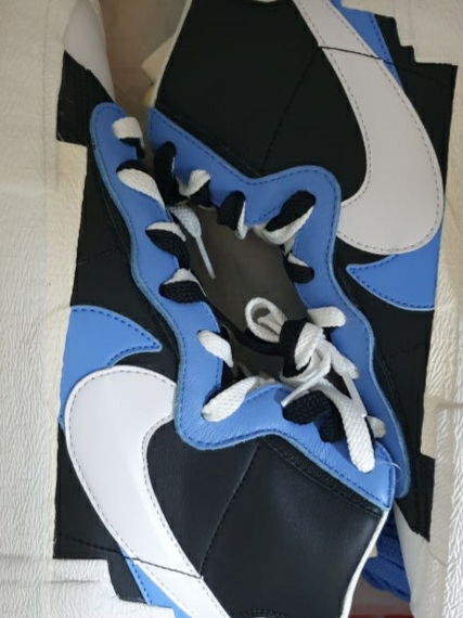 Nike x Sacai Blazer Mid White Black Legend Blue 착용 스타일