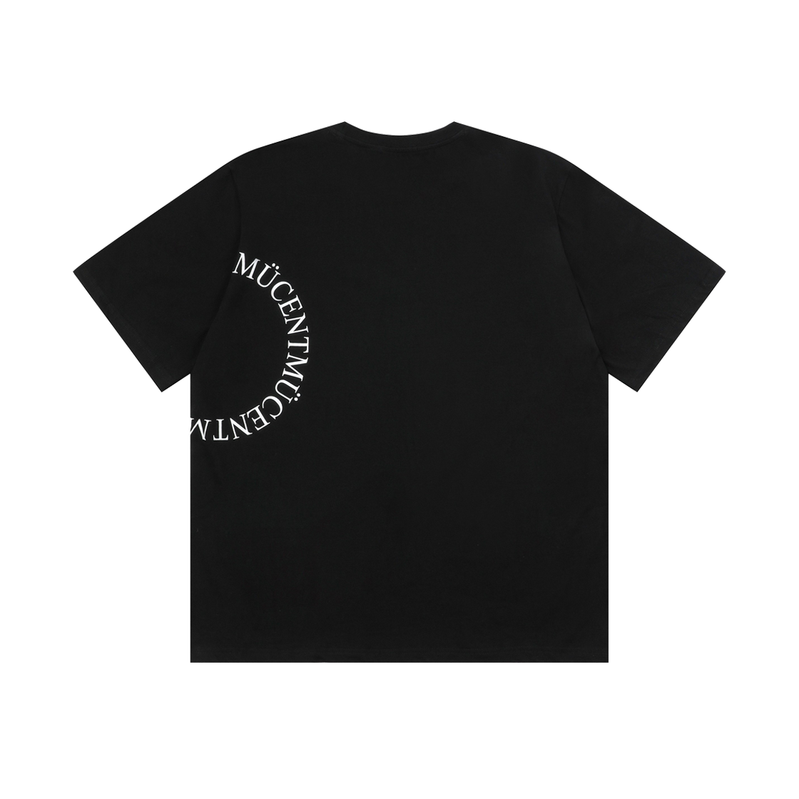 무센트 사이드 원형 로고 반팔 티 블랙(MUCENT Side Arc Logo Half T Black) - 2