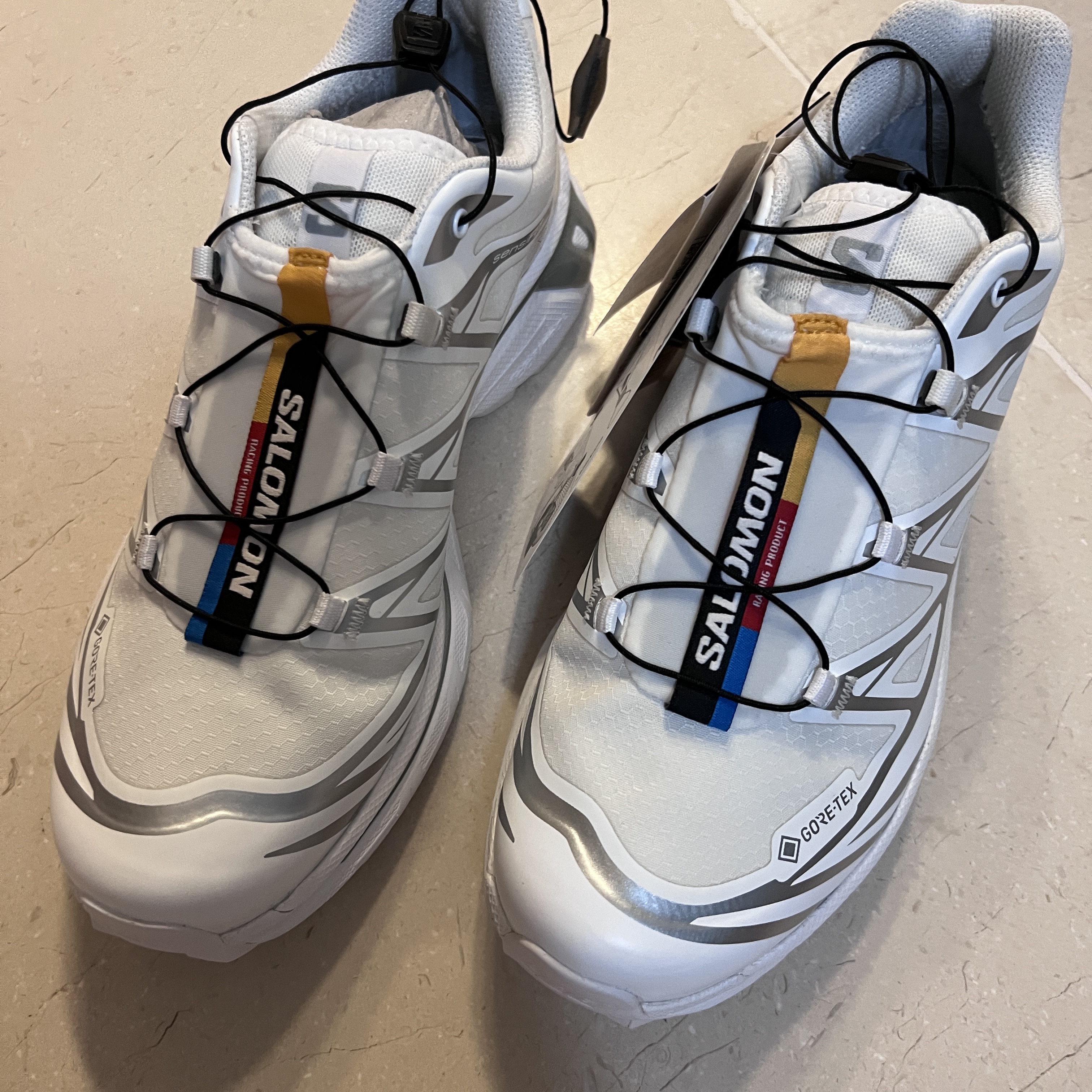 Salomon XT-6 Gore-Tex White Silver 착용 스타일