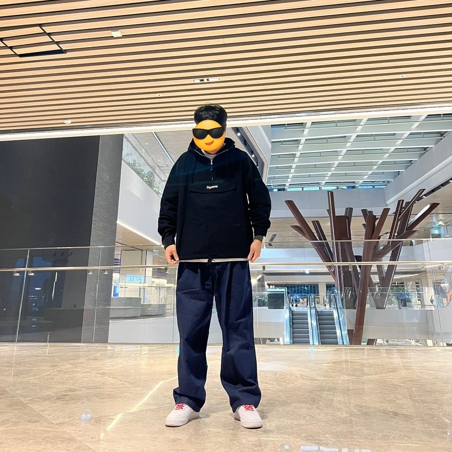 Supreme Cotton Utility Anorak Black - 24SS 착용 스타일 - 1
