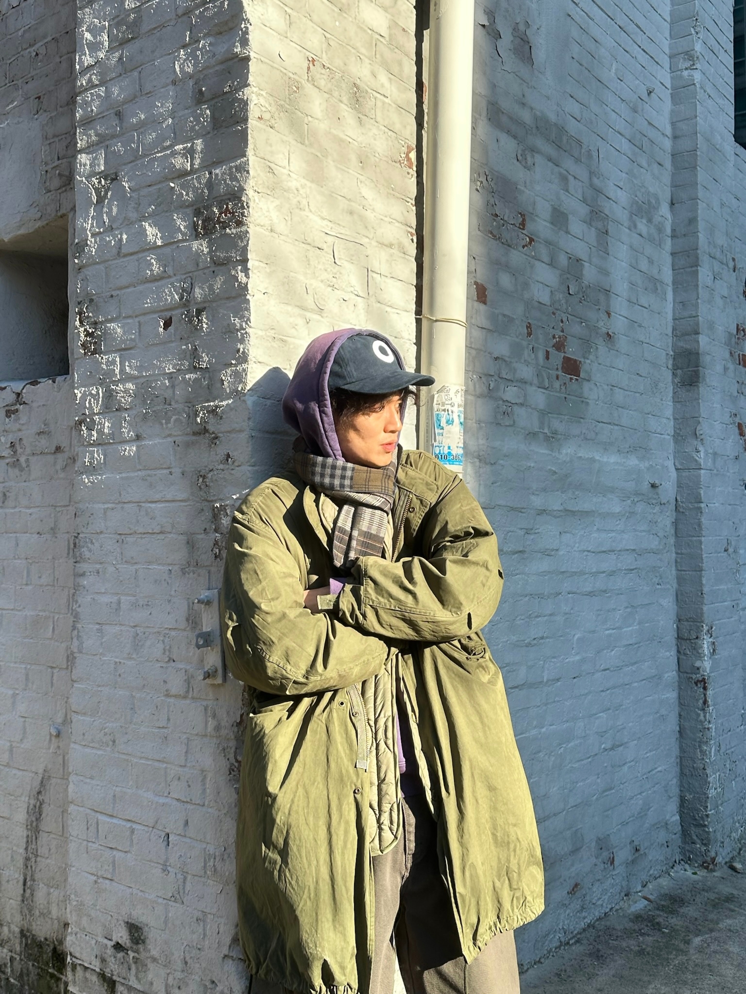 Supreme Overdyed S Logo Hooded Sweatshirt Purple - 23SS 착용 스타일 - 2