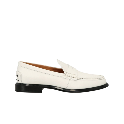 Tod's Leather Penny Loafers White