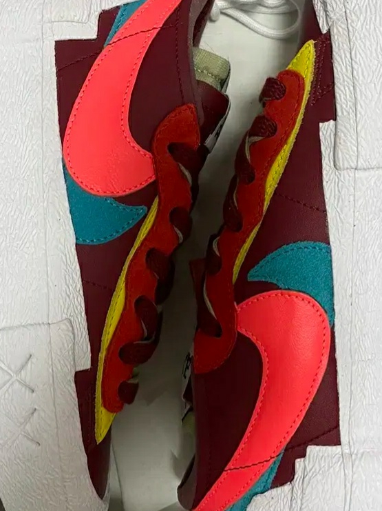 Nike x Sacai x Kaws Blazer Low Team Red 착용 스타일