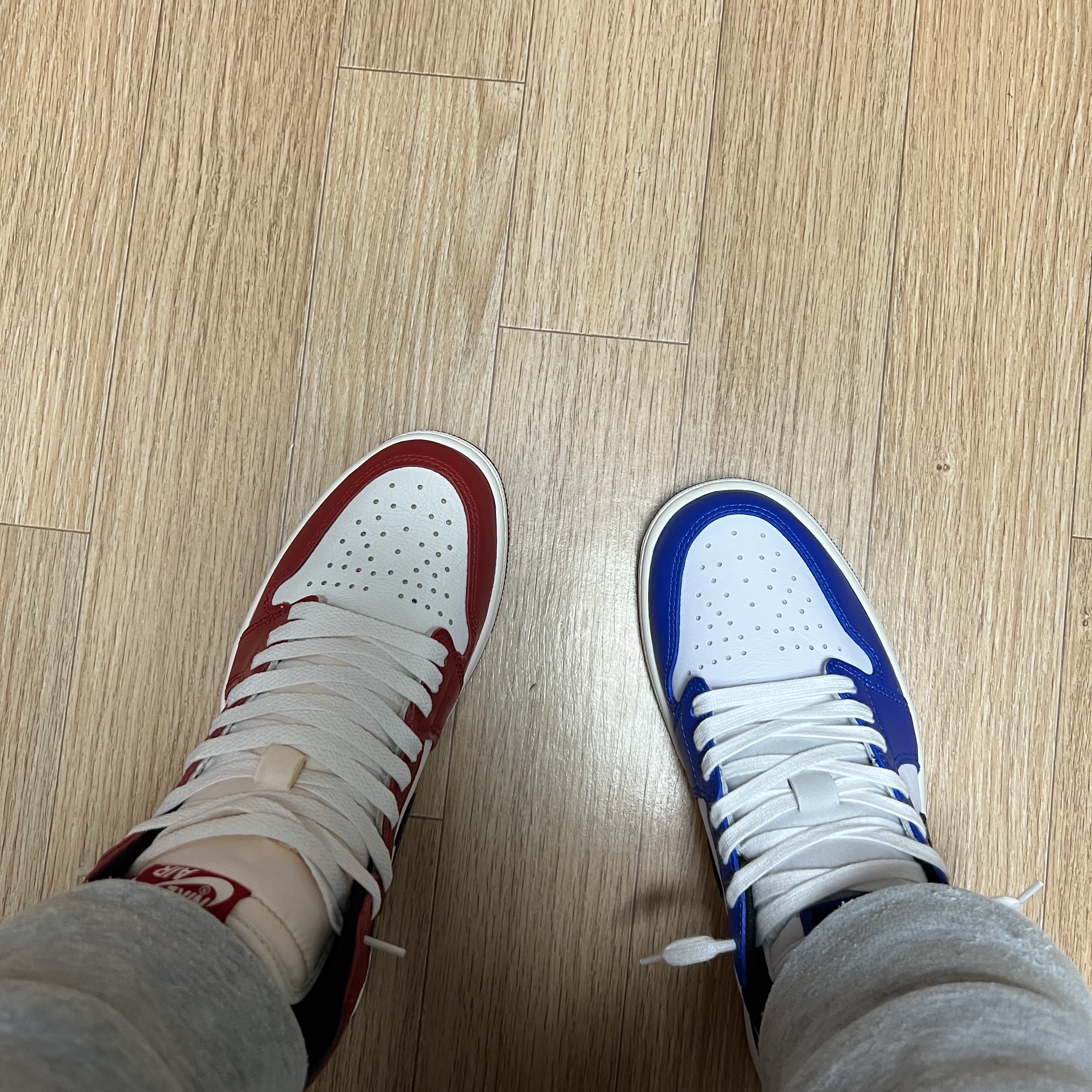 Jordan 1 Retro High OG Chicago 2022, Jordan 1 Retro Low OG Game Royal 착용 스타일 - 2