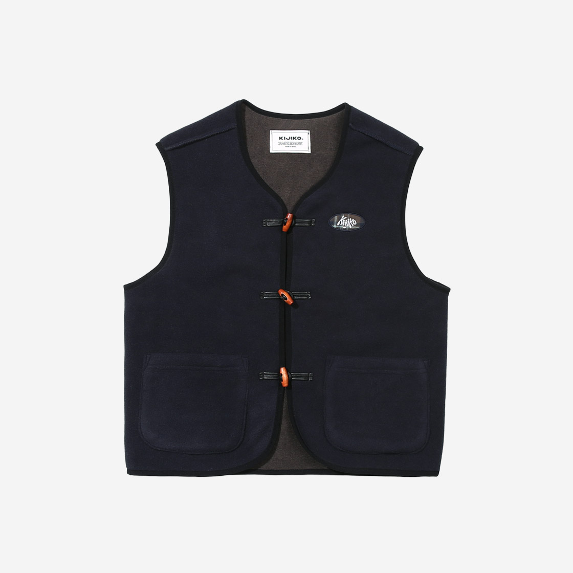 키지코 플리스 더플 베스트 네이비(KIJIKO Fleece Duffel Vest Navy)