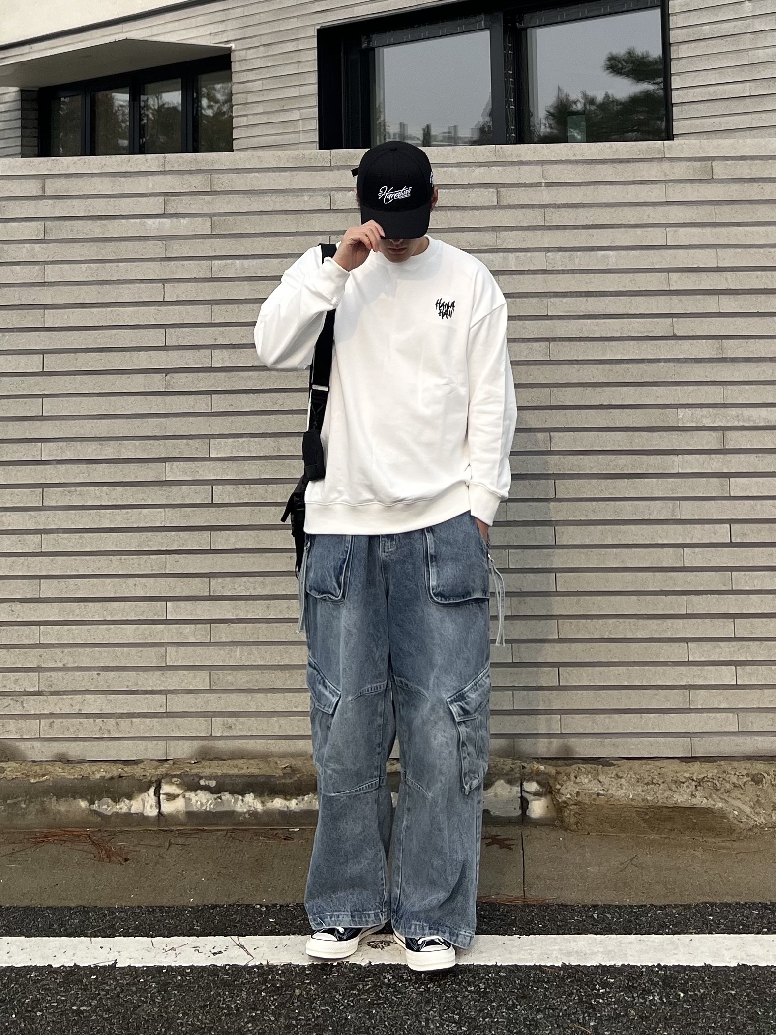 Converse Chuck 70 Hi Black 착용 스타일 - 1