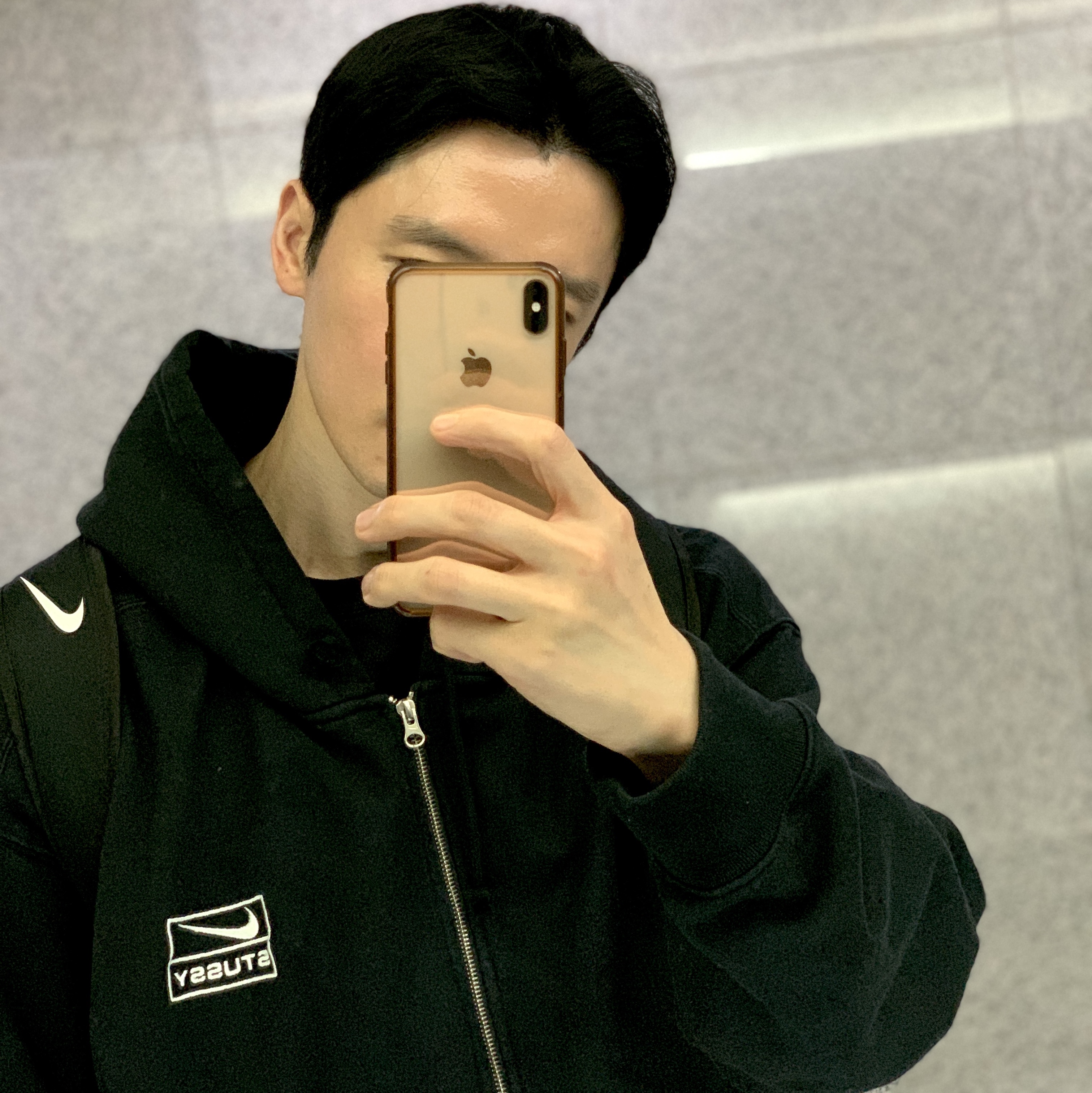 Nike x Stussy Full Zip Washed Fleece Hoodie Black (FJ9175-010) 착용 스타일