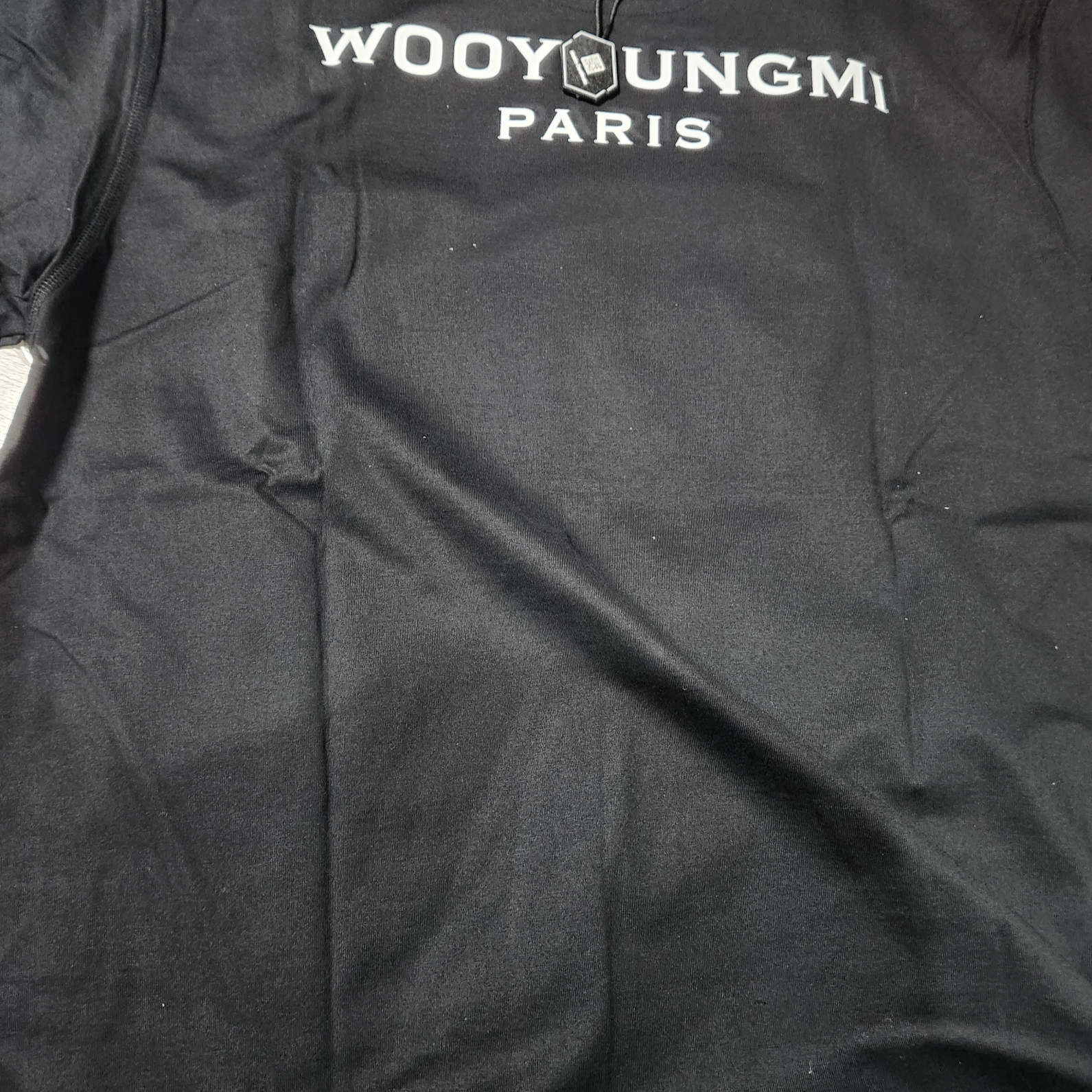 Wooyoungmi Cotton Back Logo Long Sleeve T-Shirt Black - 23FW 착용 스타일 - 2